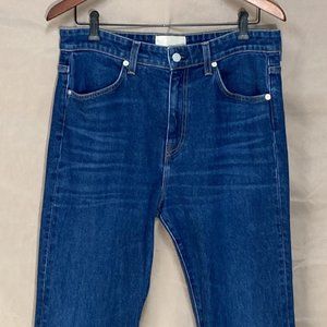 CQY Bootcut High Rise Jeans, Raw Hem, Sz 30 / 10, Style # 155773